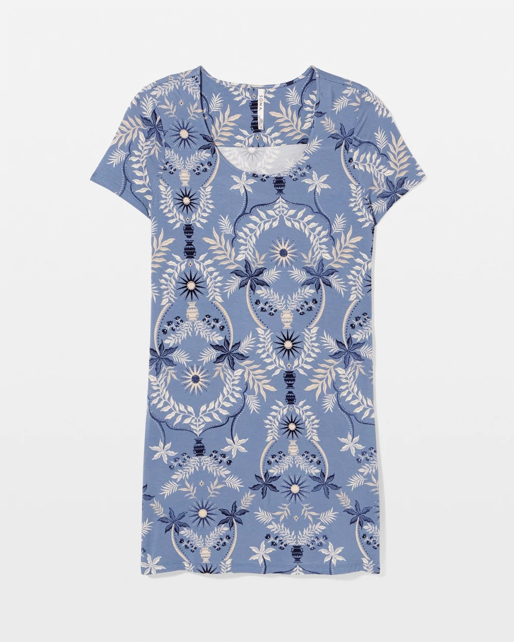 Short Sleeve Scoop Neck Sleepshirt - BOTANICAL TILE SUNDOWN | Soma sale
