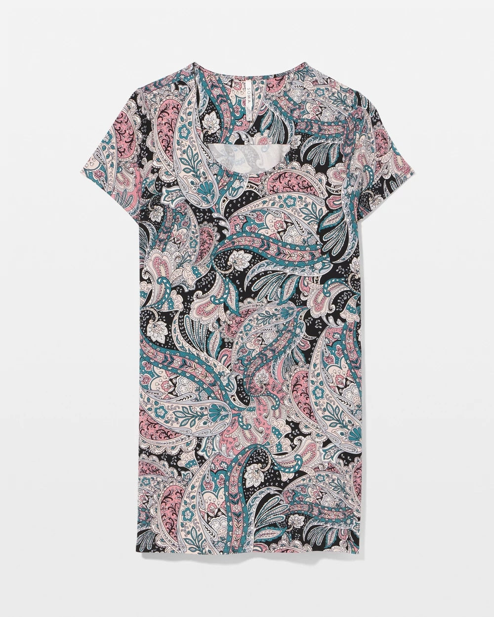 Short Sleeve Scoop Neck Sleepshirt - REGAL PAISLEY BLACK | Soma discount