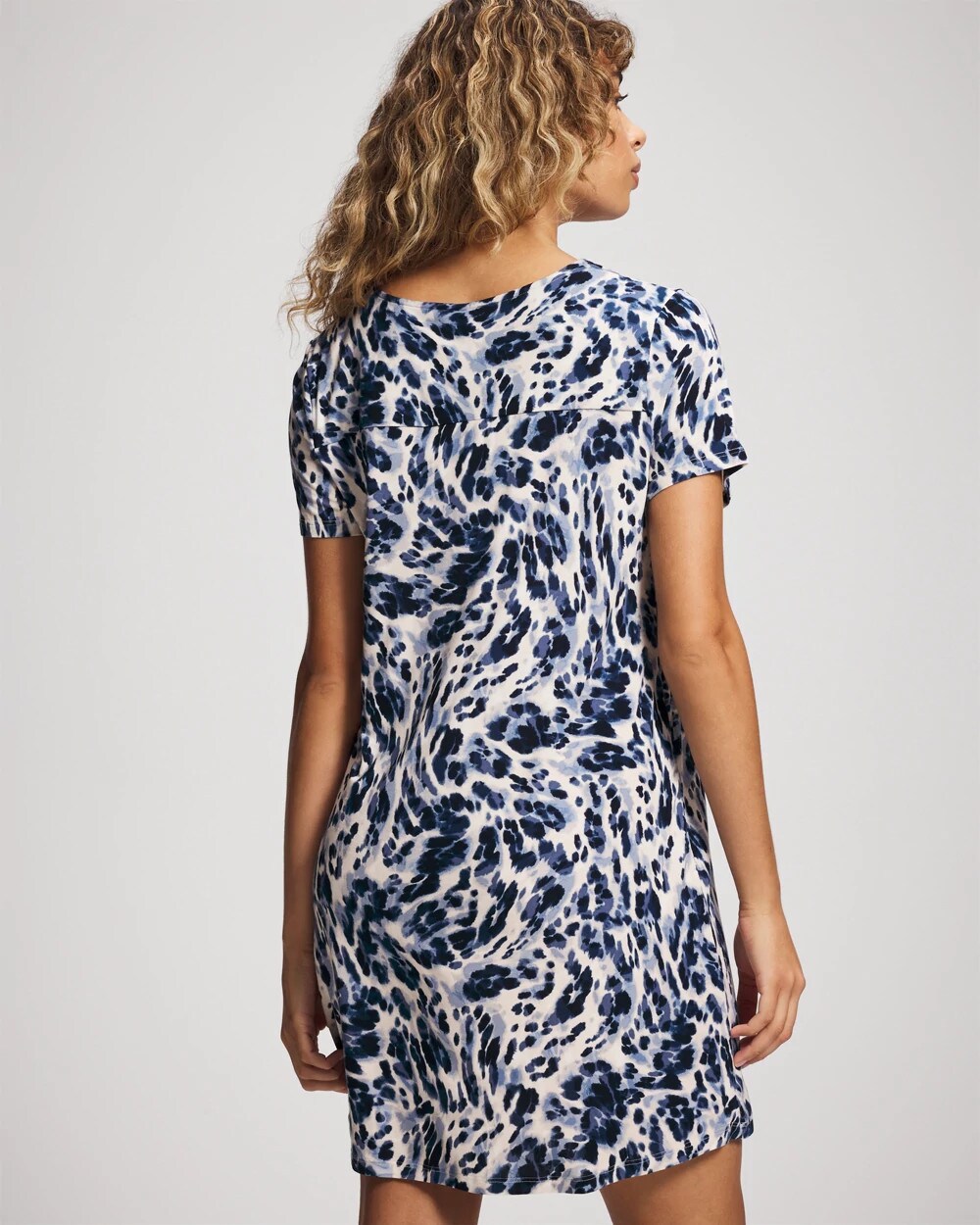 Short Sleeve Scoop Neck Sleepshirt - LOVELIEST LEOPARD PARCH M | Soma outlet