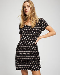 Short Sleeve Scoop Neck Sleepshirt - PEACEFUL PETALS BLACK | Soma sale