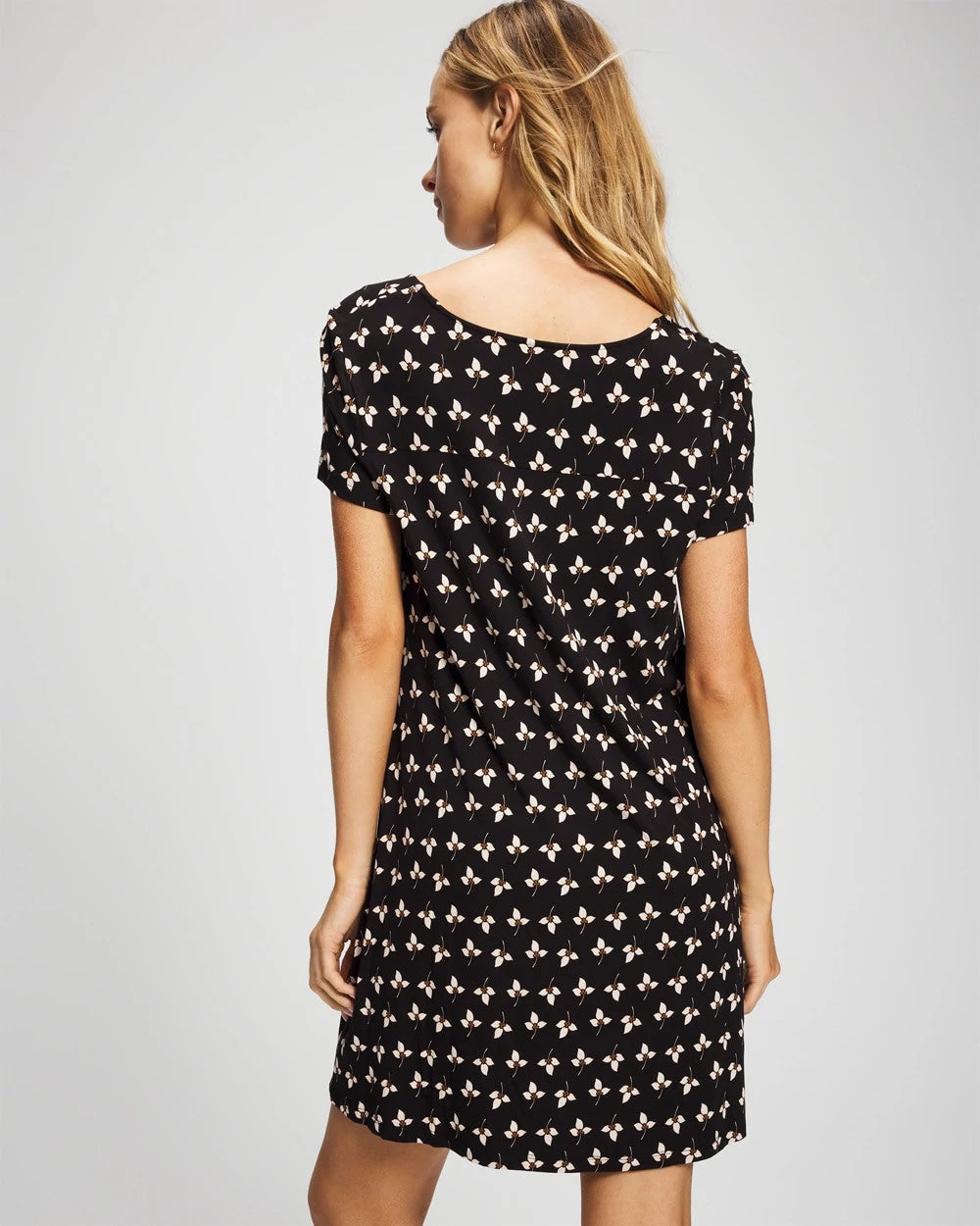 Short Sleeve Scoop Neck Sleepshirt - PEACEFUL PETALS BLACK | Soma sale