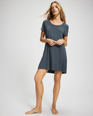 Short Sleeve Scoop Neck Sleepshirt - PETROL | Soma discount