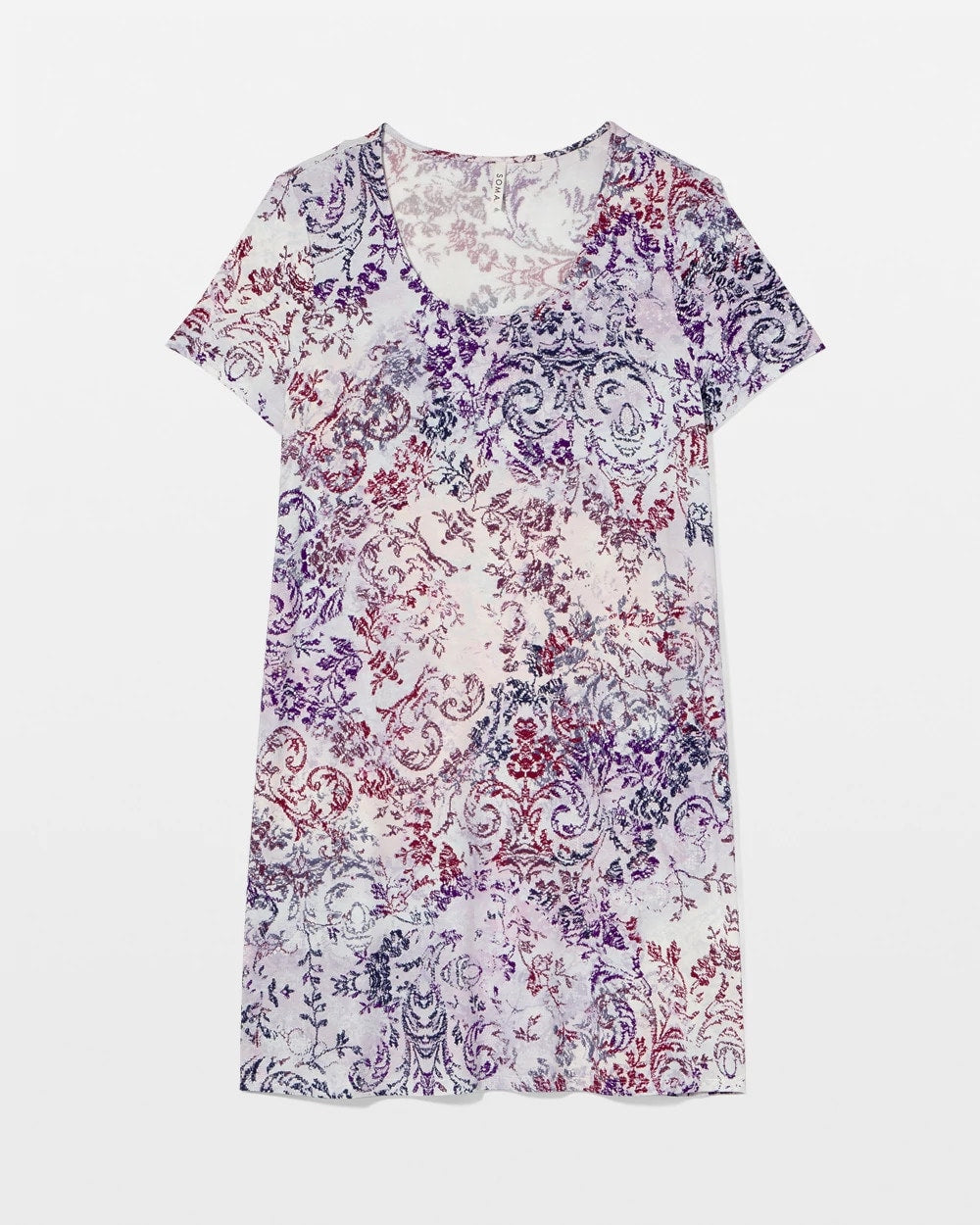 Short Sleeve Scoop Neck Sleepshirt - LACE HARMONY LILAC | Soma Online