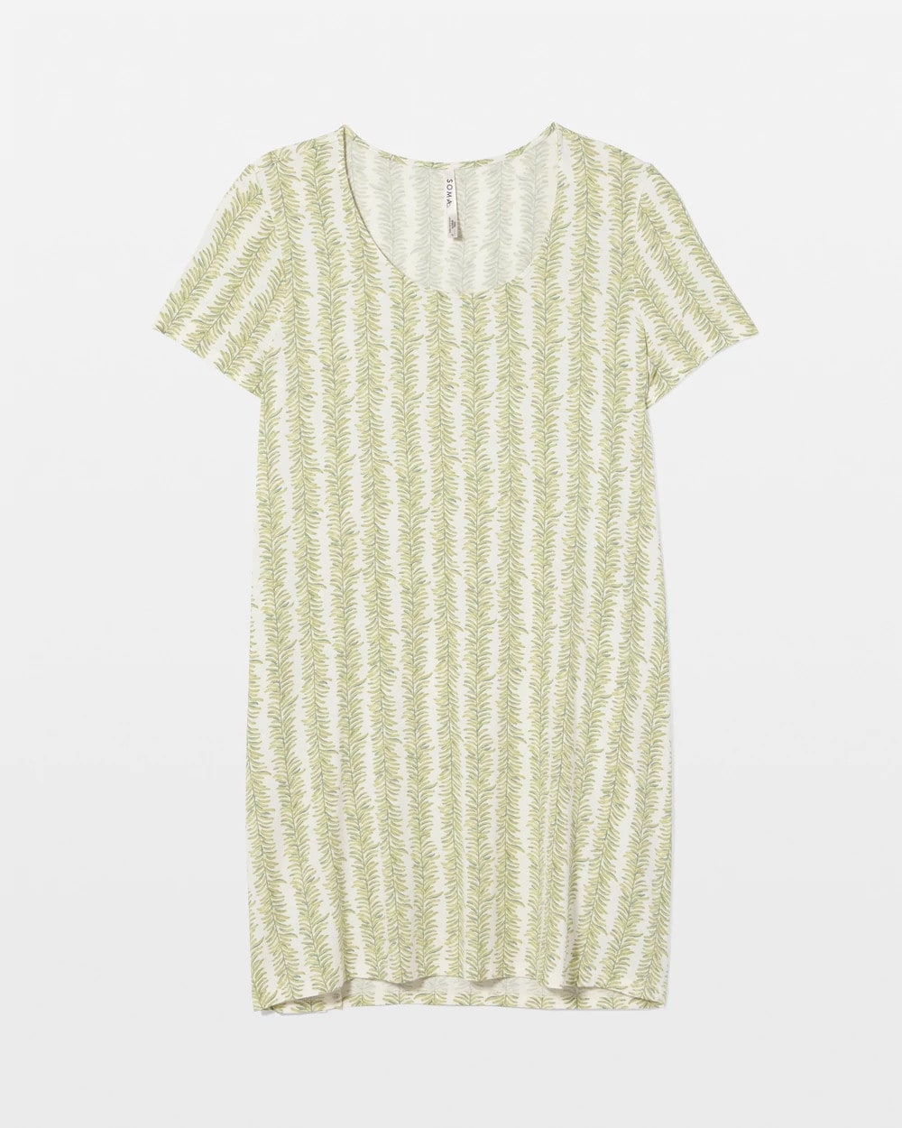 Short Sleeve Scoop Neck Sleepshirt - CHILL STRIPE CHAMPAGNE | Soma outlet