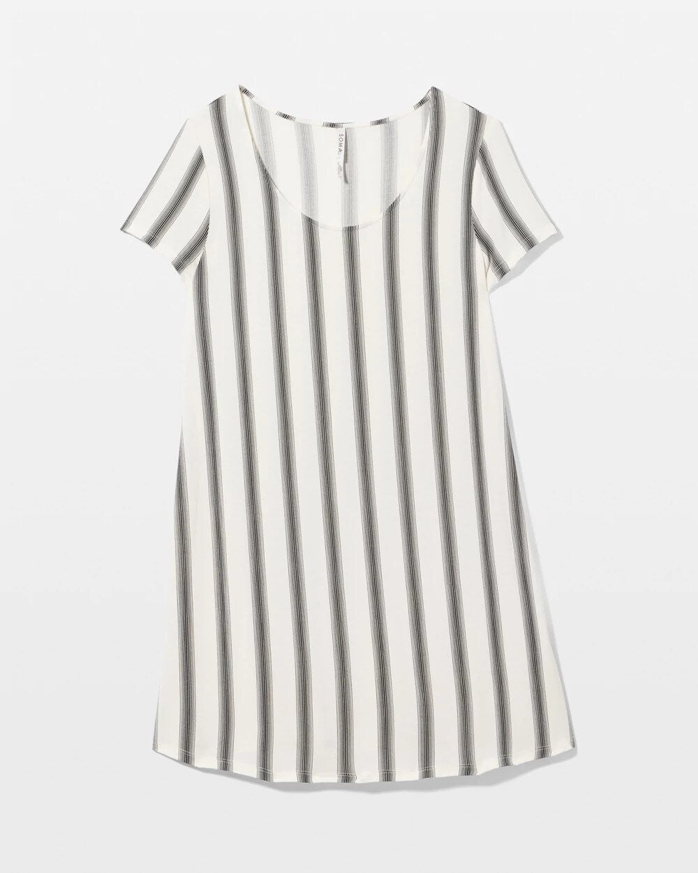 Short Sleeve Scoop Neck Sleepshirt - HAMPTON STRIPE BLACK | Soma near me