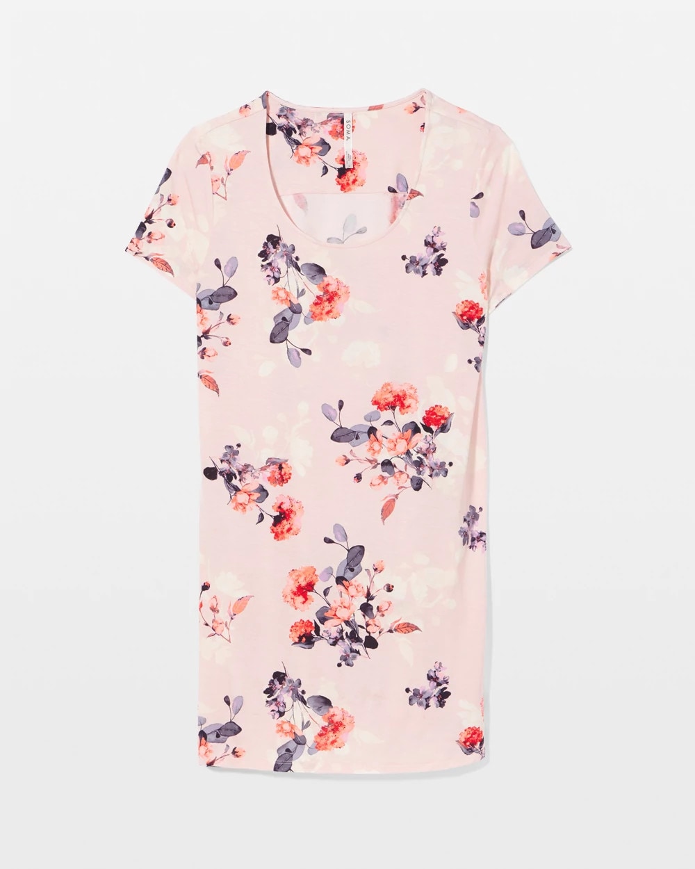 Short Sleeve Scoop Neck Sleepshirt - FLORAL DREAMS PINK BLUSH | Soma on sale