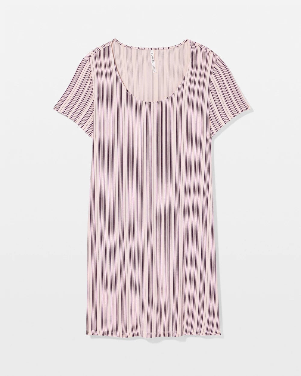 Short Sleeve Scoop Neck Sleepshirt - AMITY STRIPE SEPIA ROSE | Soma sale
