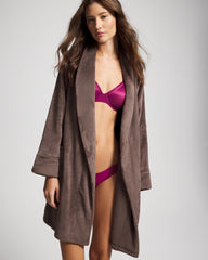 Plush Short Robe - DARK TAUPE | Soma near me