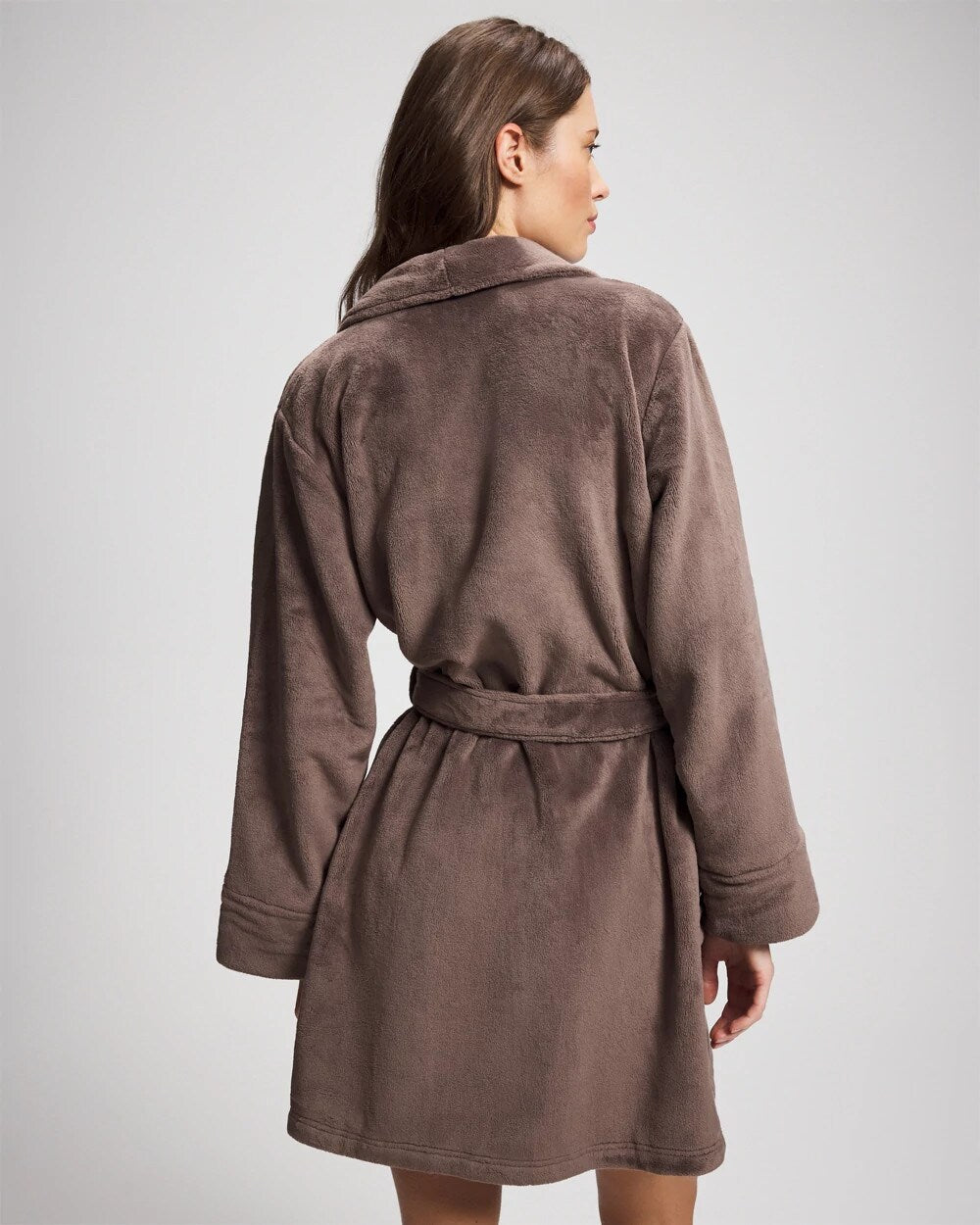 Plush Short Robe - DARK TAUPE | Soma near me