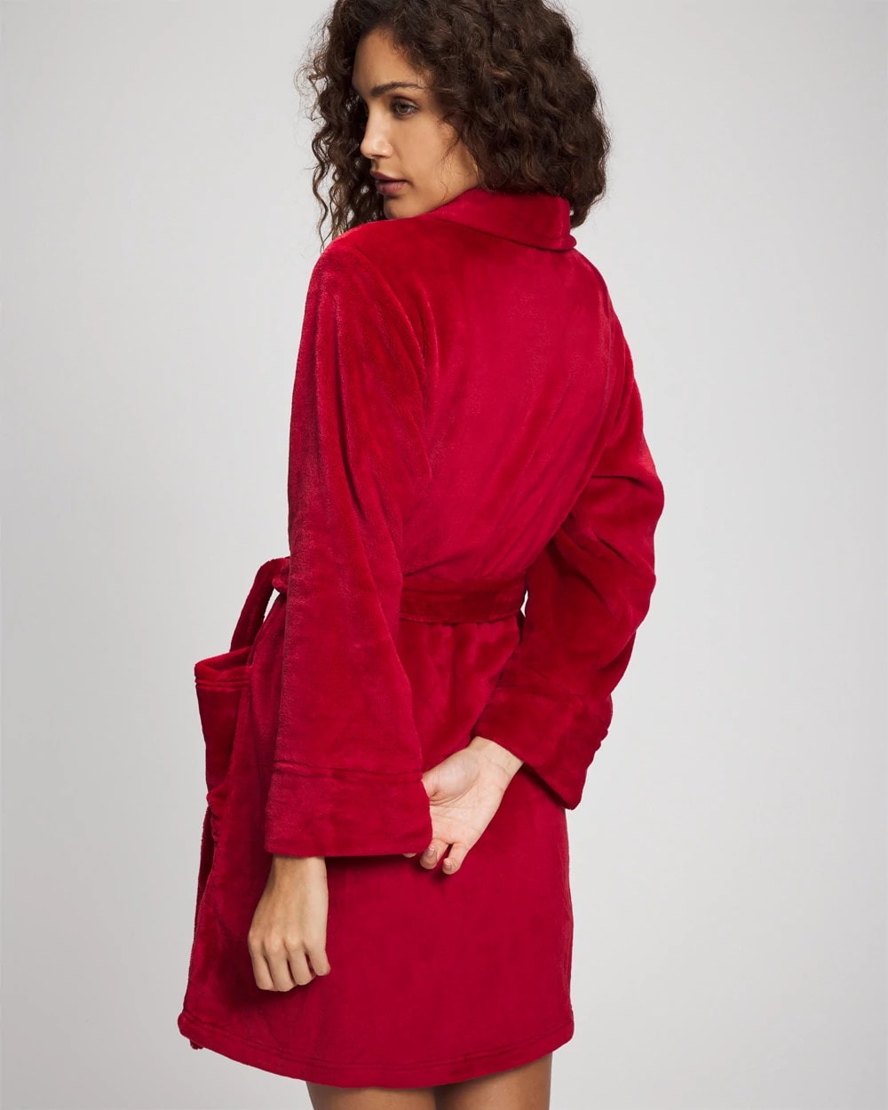 Plush Short Robe - PAINT THE TOWN RED | Soma on sale