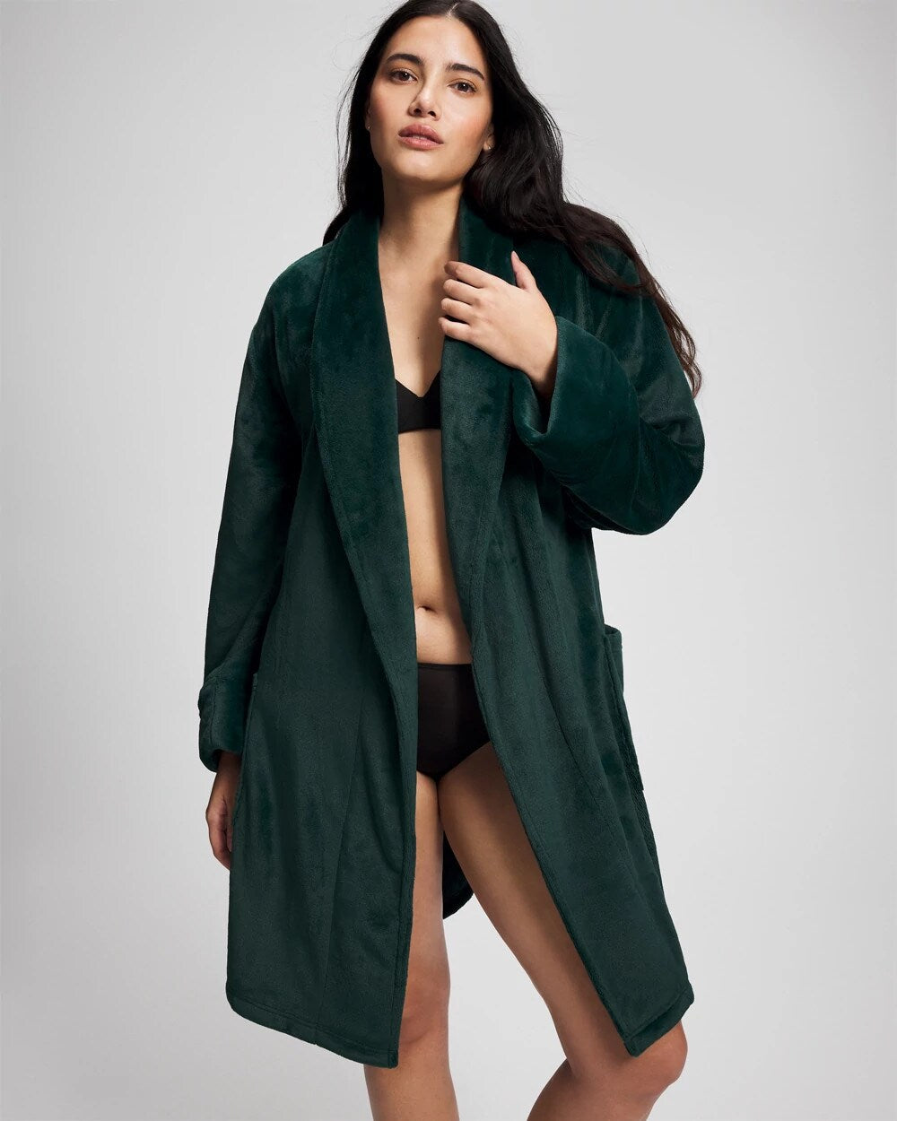 Plush Short Robe - GREEN JOLIE | Soma sale
