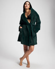 Plush Short Robe - GREEN JOLIE | Soma sale
