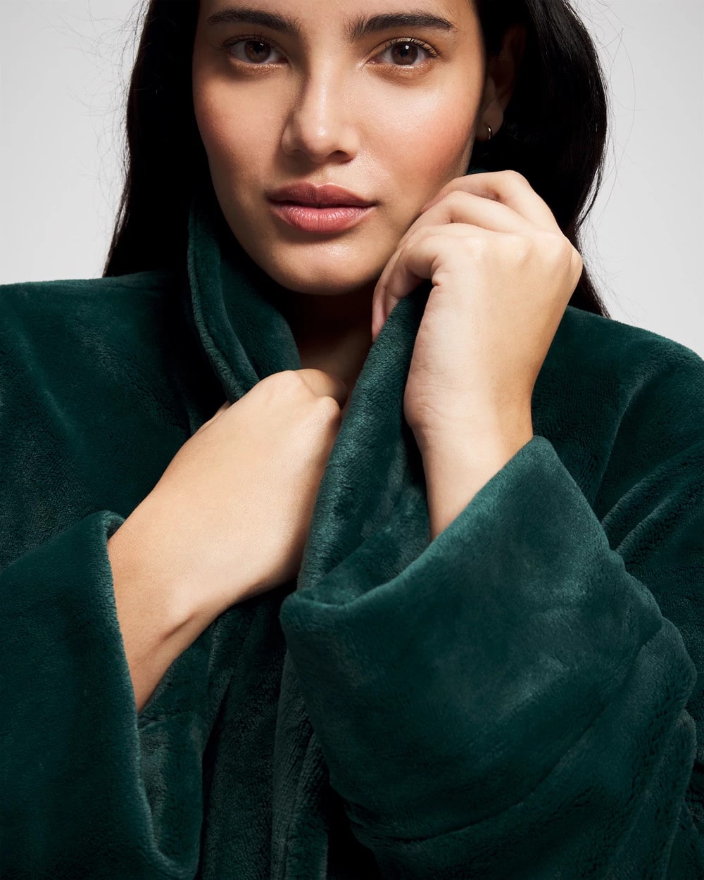 Plush Short Robe - GREEN JOLIE | Soma sale