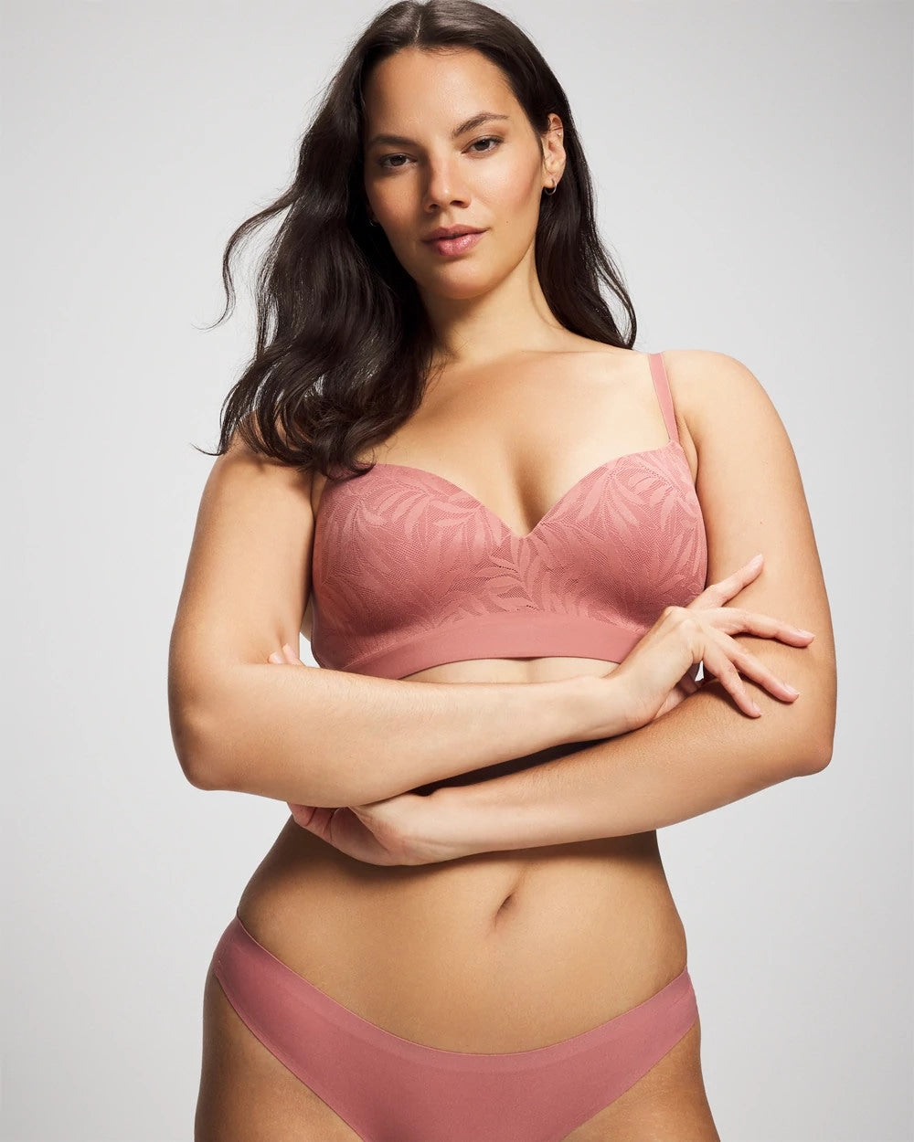Wireless Bra with Lace - CLAY ROSE | Soma near me