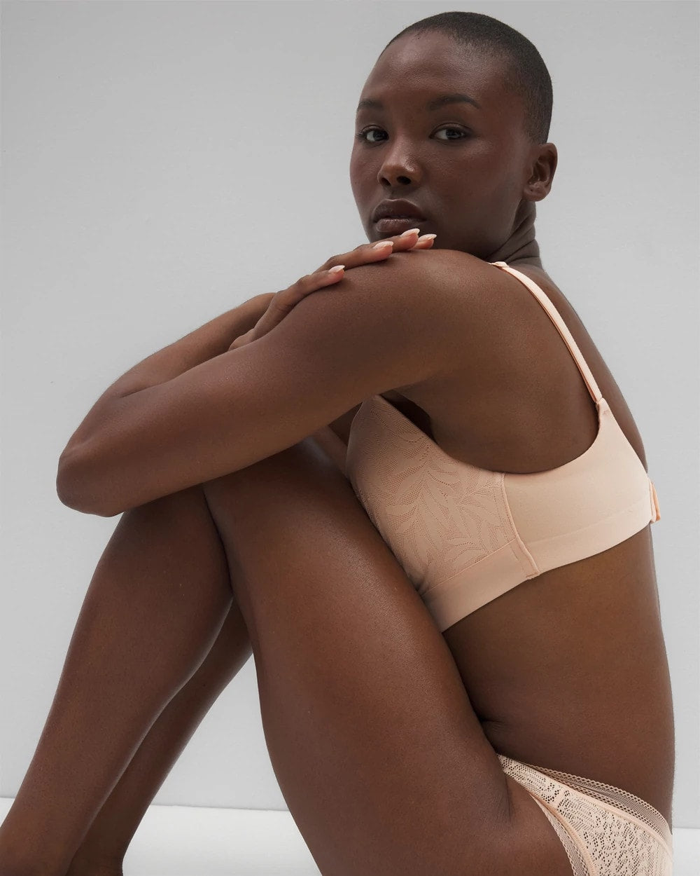 Wireless Bra with Lace - PEACH PARFAIT | Soma sale
