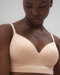 Wireless Bra with Lace - PEACH PARFAIT | Soma sale
