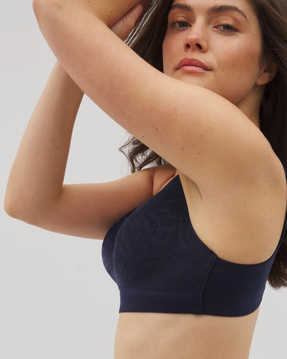 Wireless Bra with Lace - NIGHTFALL NAVY | Soma discount