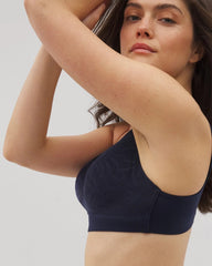 Wireless Bra with Lace - NIGHTFALL NAVY | Soma discount