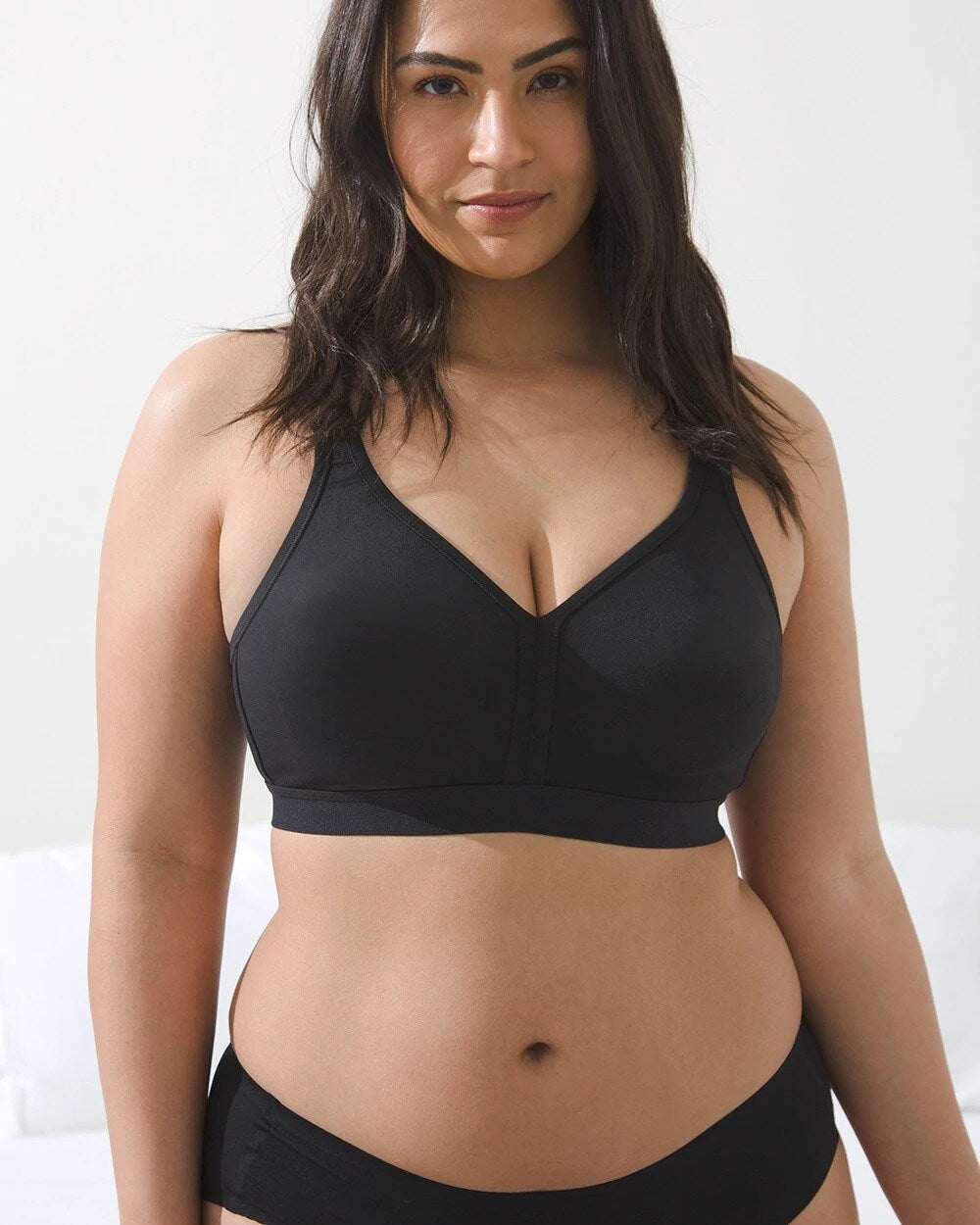 Wireless Unlined Full Coverage Bra - BLACK | Soma outlet