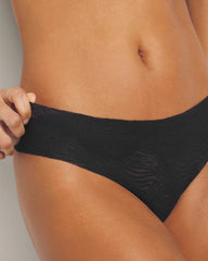 Thong Panty with Lace - BLACK | Soma discount