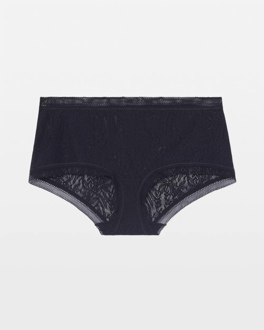 Soma Boyshort Panty with Stretch Lace - BLACK | Soma outlet
