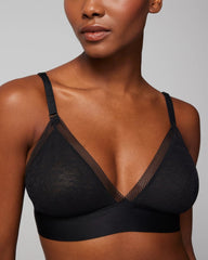 Triangle Bralette with Lace - BLACK | Soma on sale