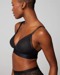Triangle Bralette with Lace - BLACK | Soma on sale