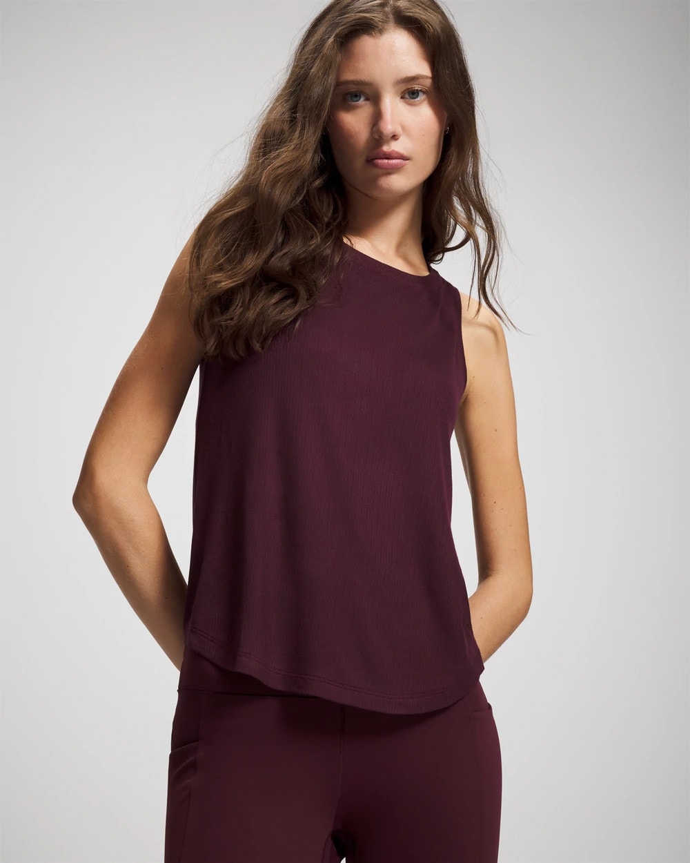 Rib Knit Tank - MERLOT | Soma near me