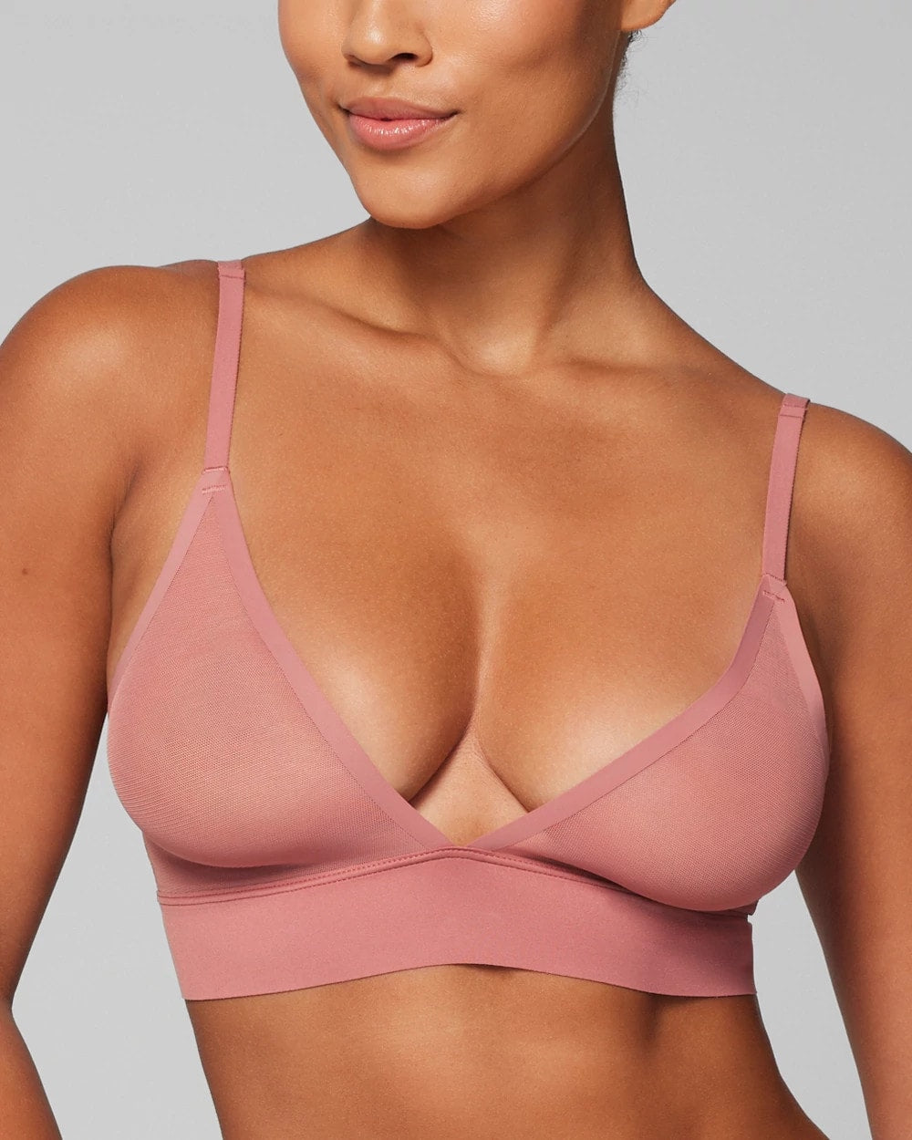 Triangle Mesh Bralette - CLAY ROSE | Soma sale