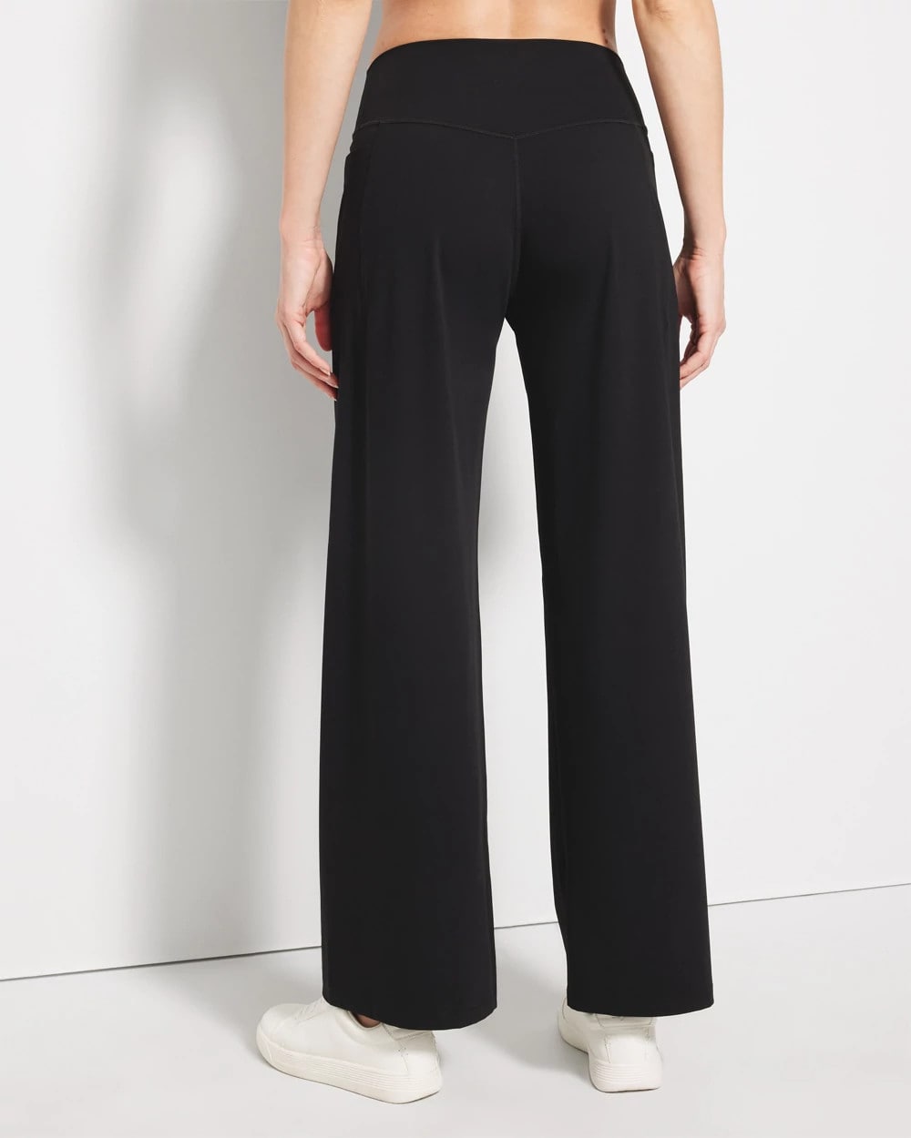 High-Waist Wide-Leg Pants - BLACK | Soma outlet