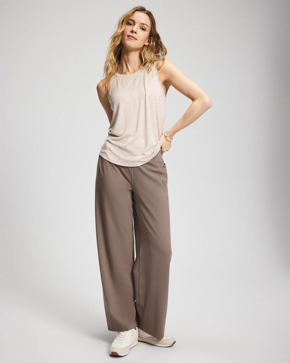 High-Waist Wide-Leg Pants - DARK TAUPE | Soma near me
