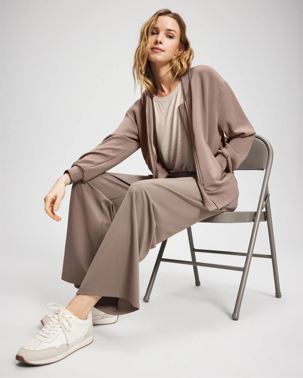 High-Waist Wide-Leg Pants - DARK TAUPE | Soma near me