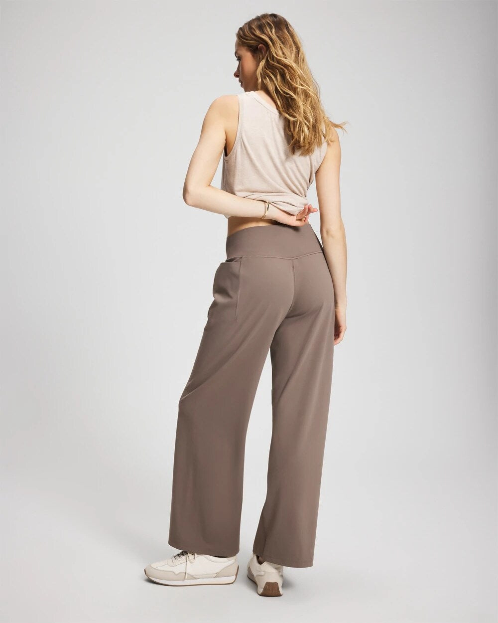 High-Waist Wide-Leg Pants - DARK TAUPE | Soma near me