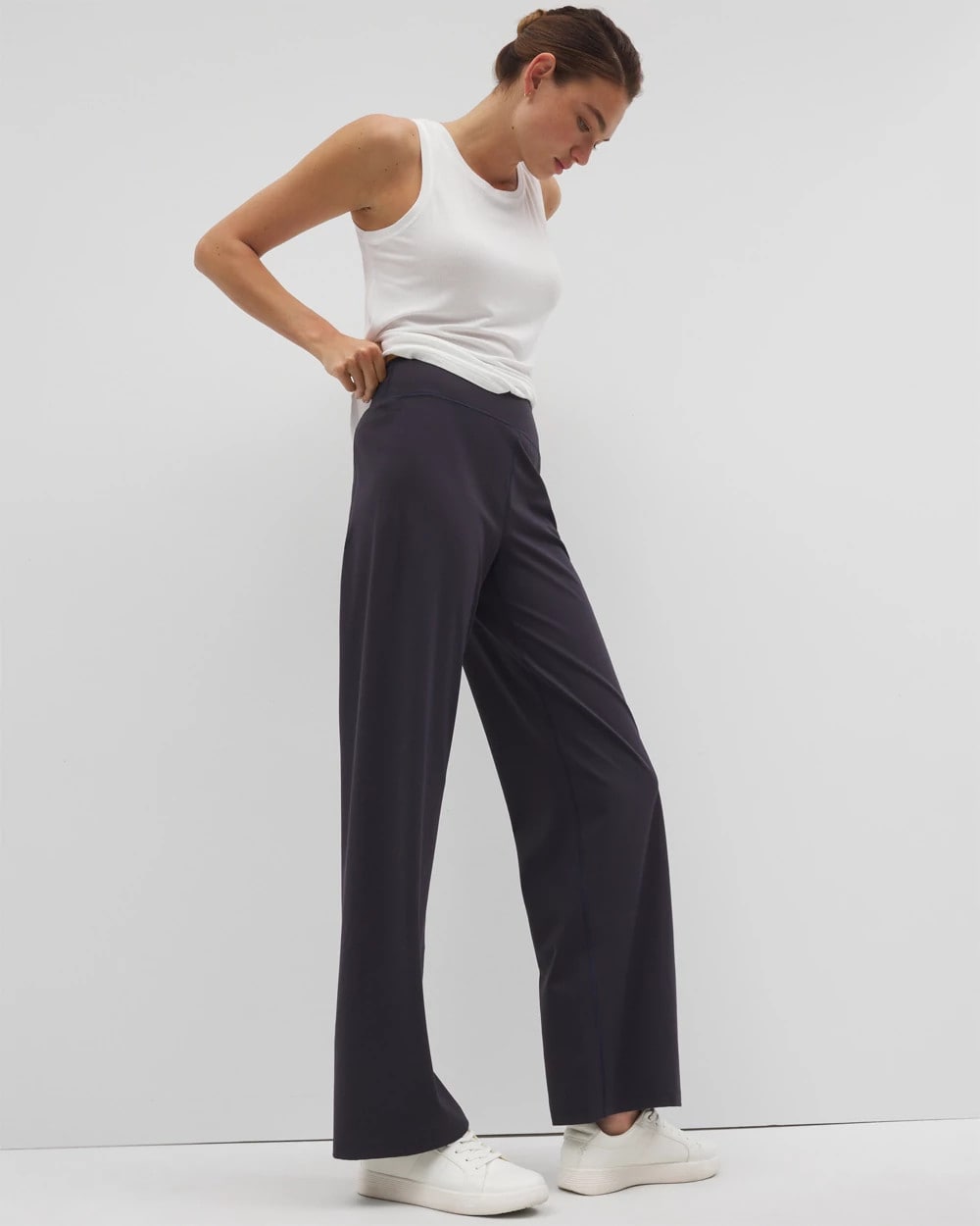 High-Waist Wide-Leg Pants - POLAR NIGHT | Soma on sale