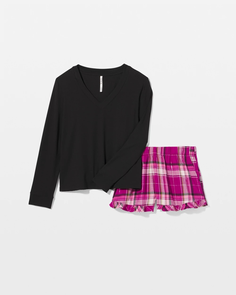 Pajama Set - FASHIONABLY PLAID MAGENTA | Soma discount