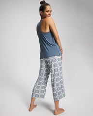 Tank + Crop Pants Pajama Set - HAVEN TILE MINI GREEN | Soma on sale