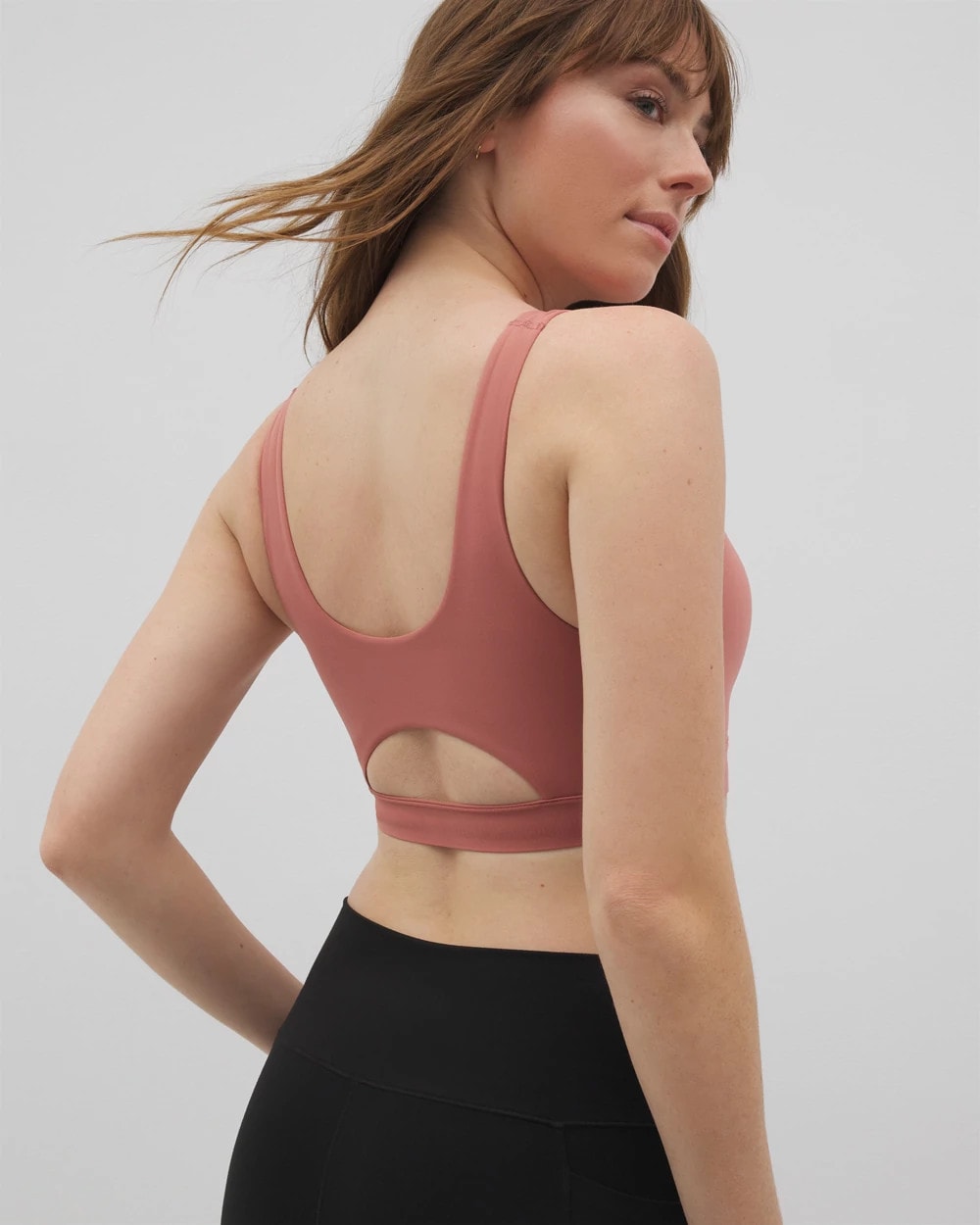 High-Neck Yoga Bra - CLAY ROSE | Soma discount