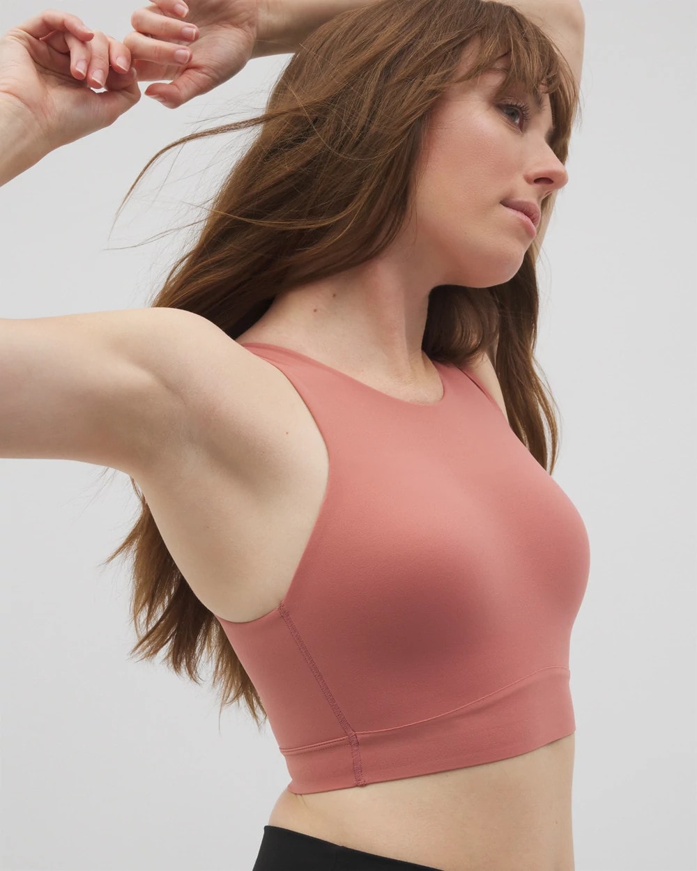 High-Neck Yoga Bra - CLAY ROSE | Soma discount