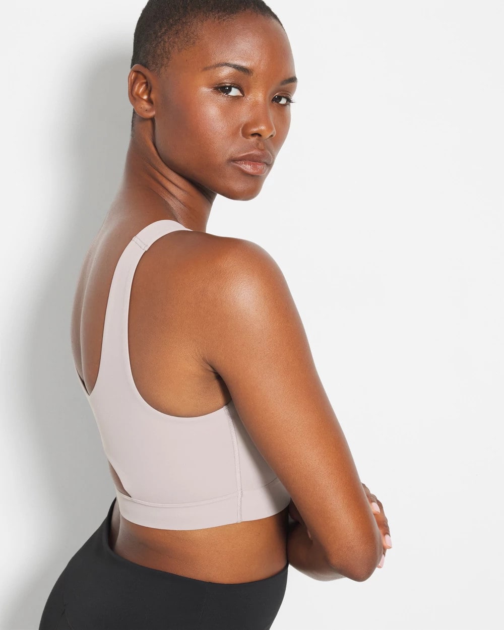 High-Neck Yoga Bra - SILVER TAUPE | Soma Online