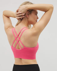 Longline Bra with Strappy Back - CAMELLIA ROSE | Soma for sale