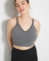 Soma Sport Longline Bra with Strappy Back - HEATHER OBSIDIAN | Soma sale