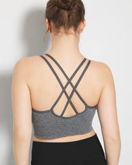 Soma Sport Longline Bra with Strappy Back - HEATHER OBSIDIAN | Soma sale