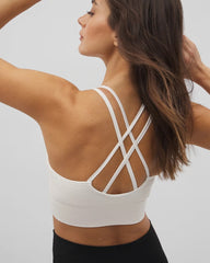 Longline Bra with Strappy Back - COCONUT | Soma Online