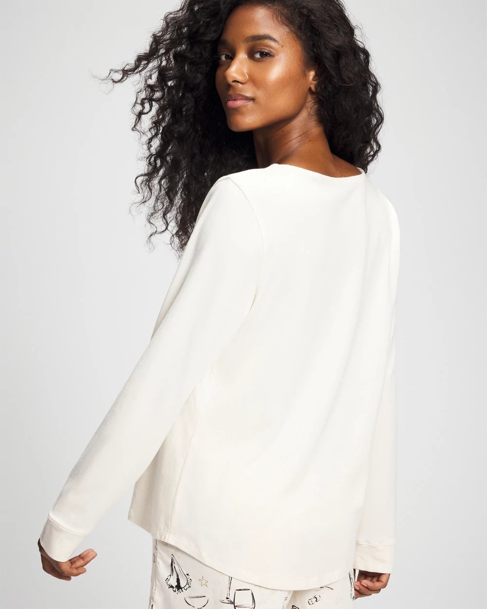 Long Sleeve Pajama Top - CHAMPAGNE DREAMS | Soma near me