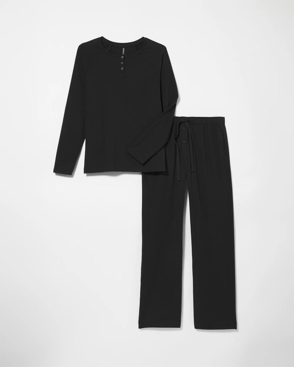 Men's Henley Pajama Top - BLACK | Soma discount
