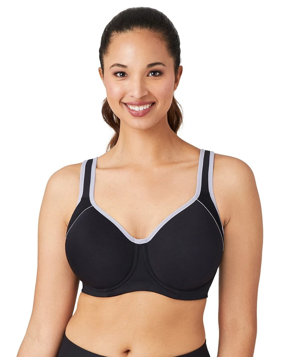 Contour High Impact Sports Bra - BLACK/LILAC GRAY | Soma Online