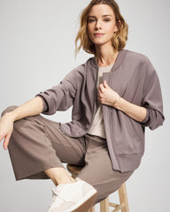 Modern Modal Bomber Jacket - DARK TAUPE | Soma sale