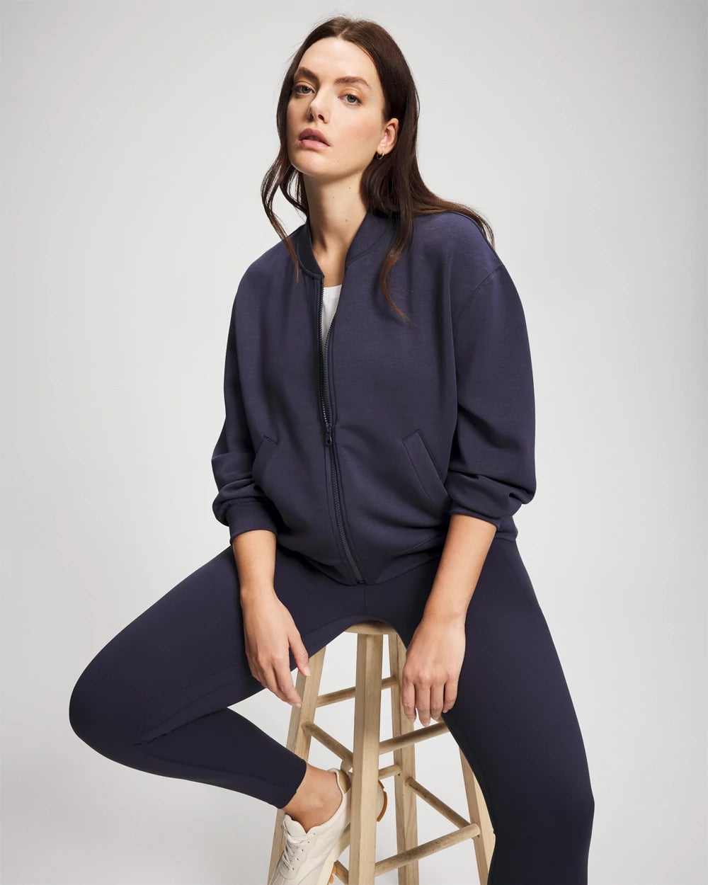 Modern Modal Bomber Jacket - DEEP INDIGO | Soma discount