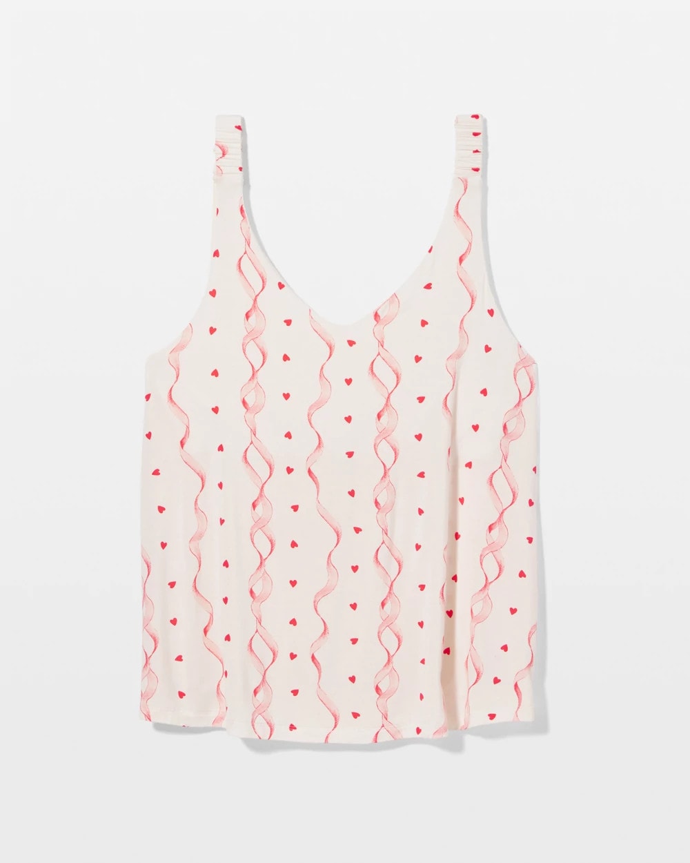 Shirred Strap Pajama Tank - COQUETTE VALENTINE CHAMP | Soma on sale