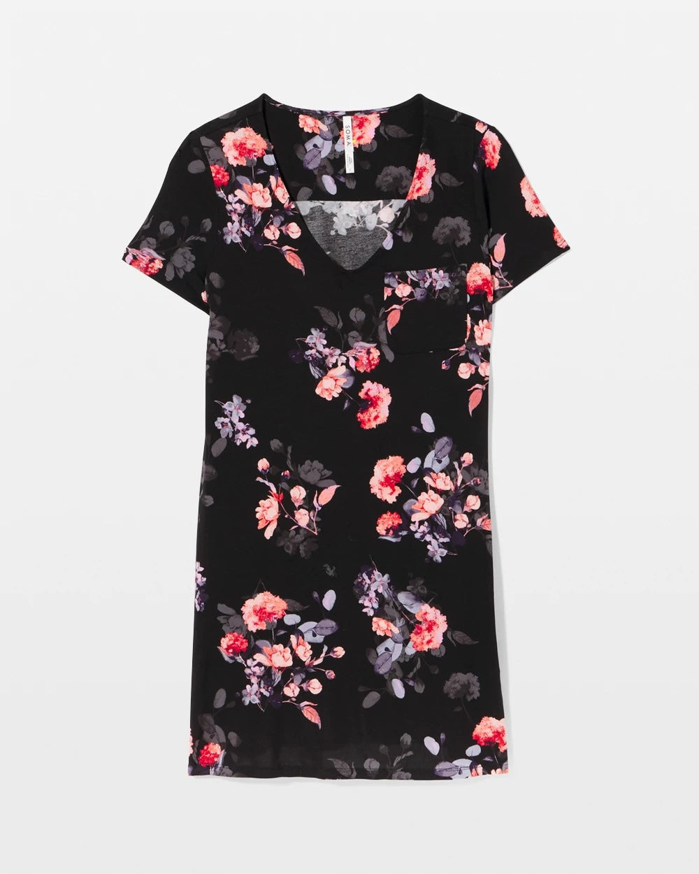 Short Sleeve Sleepshirt - FLORAL DREAMS BLACK | Soma Online